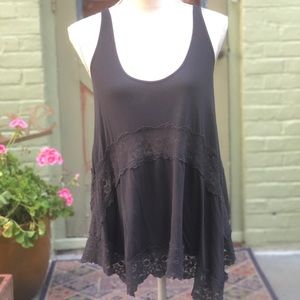 Boho Black Lace Tank